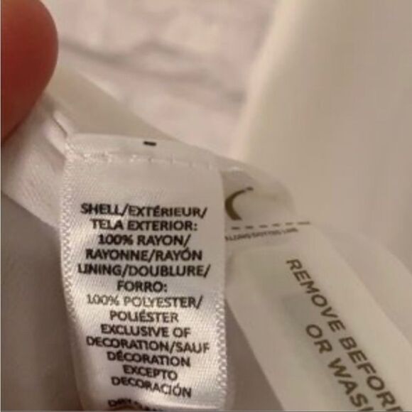 Loft Crepe White sleeveless, a Embroidered dress White & Black Size Small - Picture 5 of 6